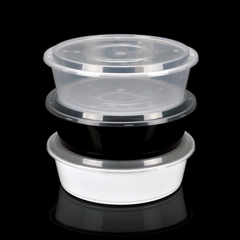 1250ml Disposable Plastic Round Container with Dome Lid for Takeaway 3 Plastic Round Container Stackable Design