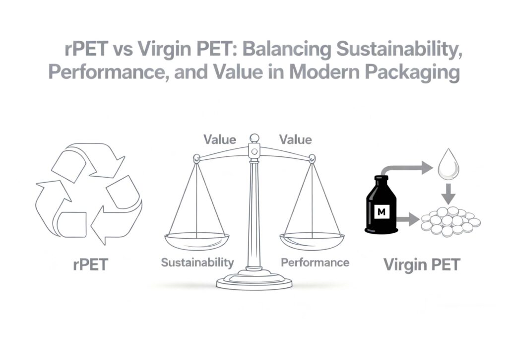 rPET vs Virgin PET Balancing Sustainability Performance and Value in Modern Packaging