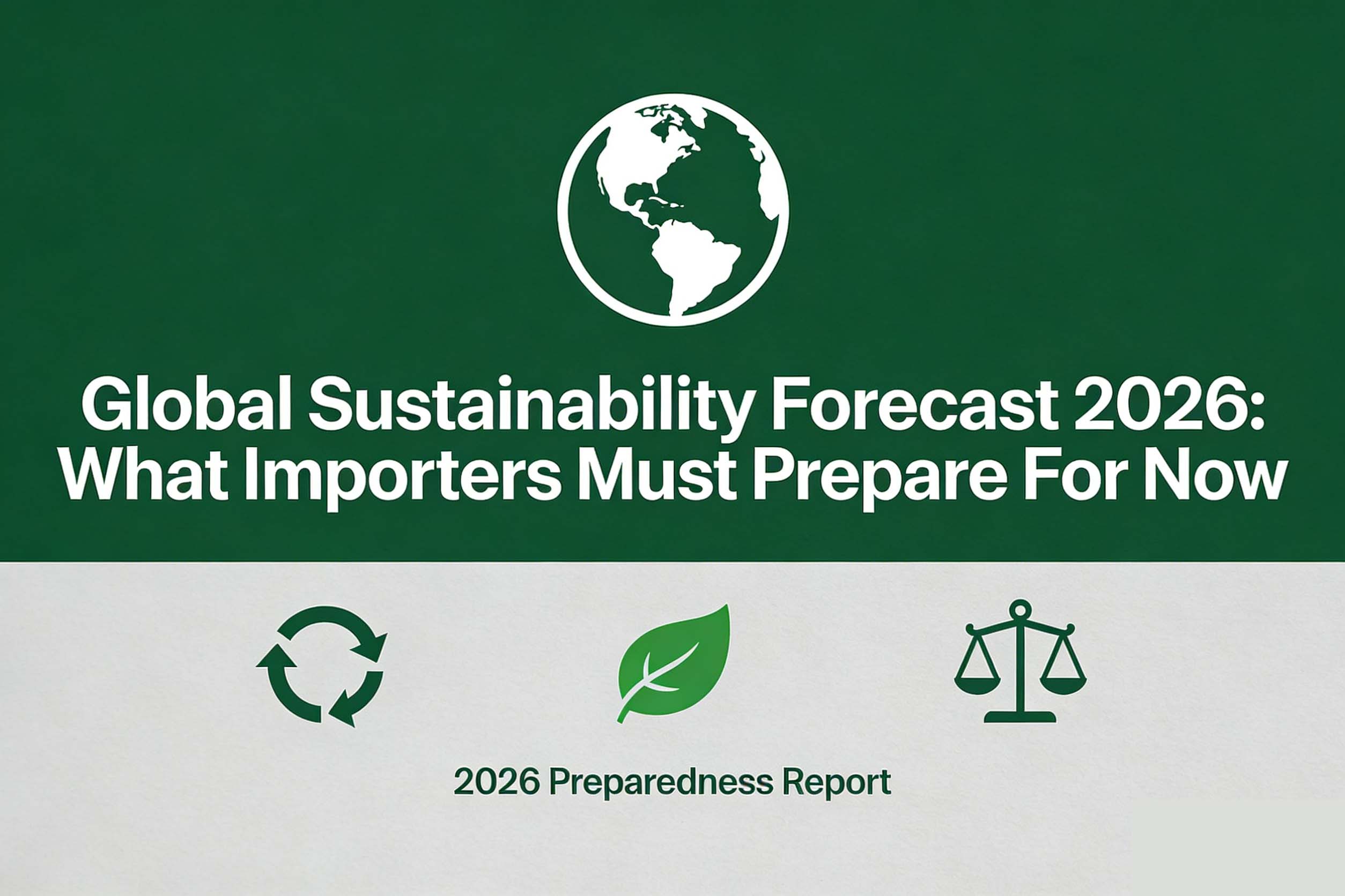 Global Sustainability Forecast 2026: What Importers Must Prepare For Now Global Sustainability Forecast 2026: What Importers Must Prepare For Now