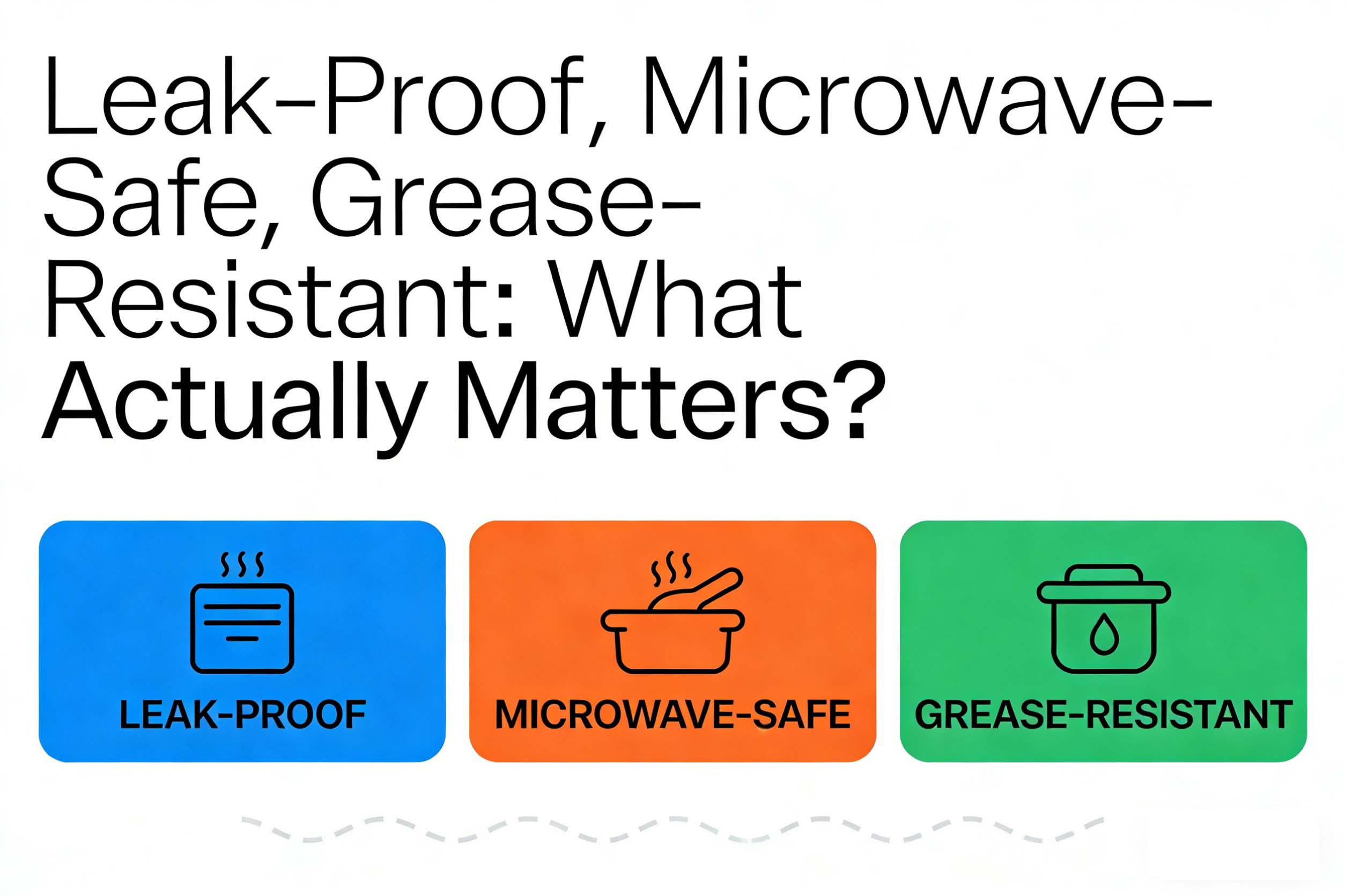 Leak-Proof Microwave-Safe Grease-Resistant What Actually Matters