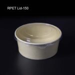 Universal Anti-Fog RPET Clear Lids for Paper Bowls – 150mm