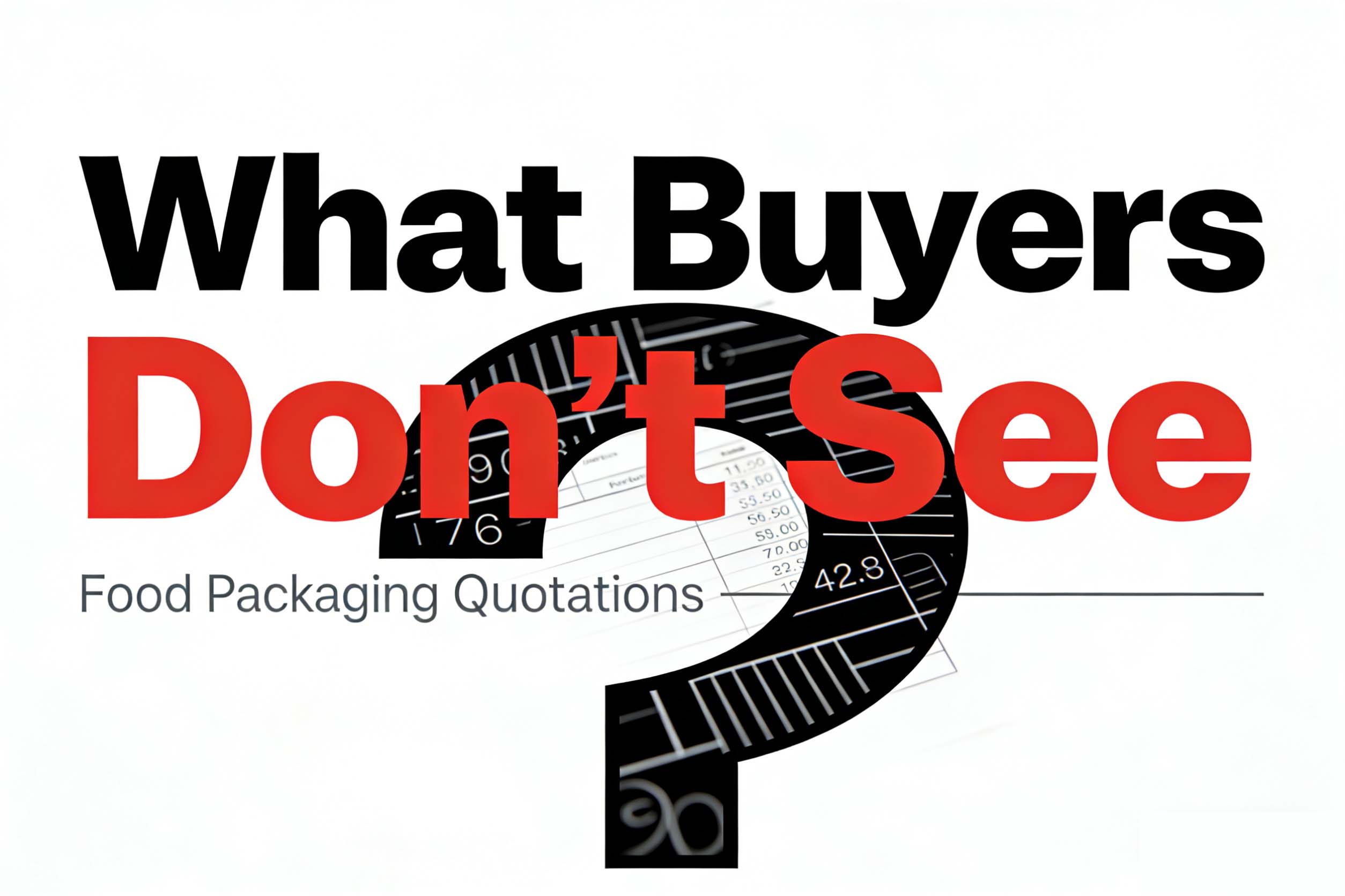 What Buyers Don’t See in Food Packaging Quotations