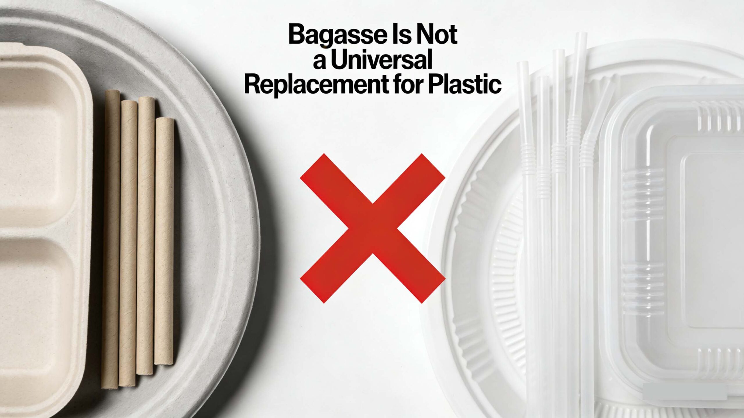 Bagasse Is Not a Universal Replacement for Plastic