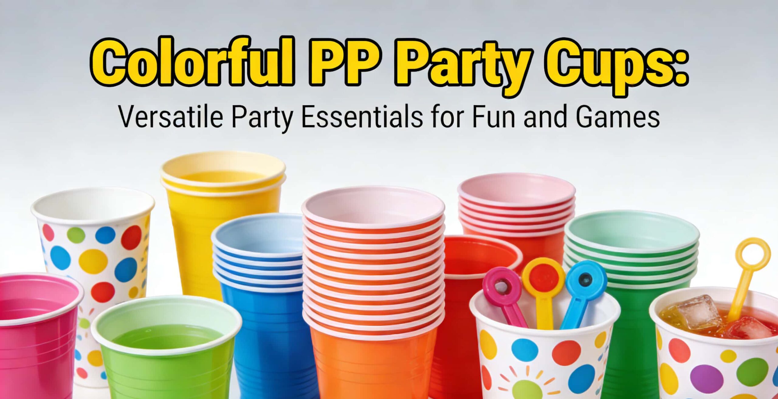 Colorful PP Party Cups Versatile Party Essentials for Fun and Games