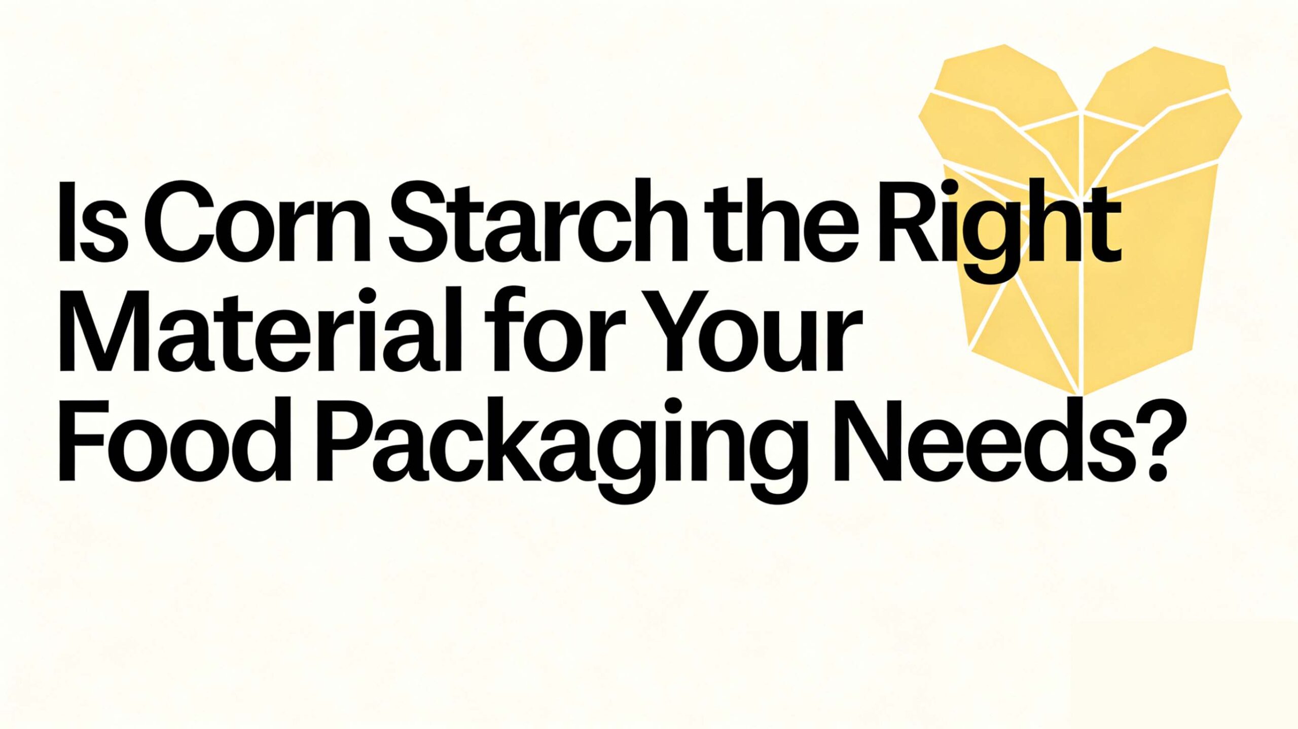 Is Corn Starch the Right Material for Your Food Packaging Needs?