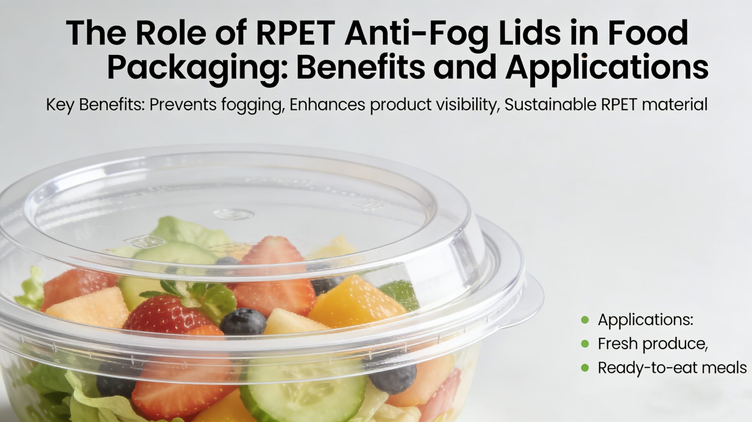 RPET Anti-Fog Lids in Food Packaging