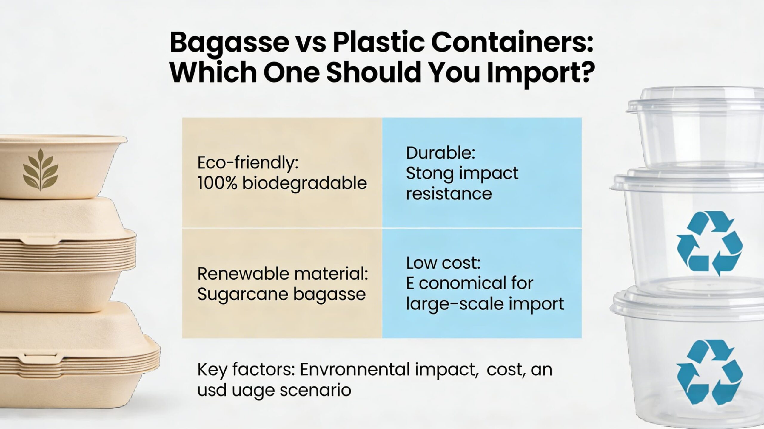 Bagasse vs Plastic Containers