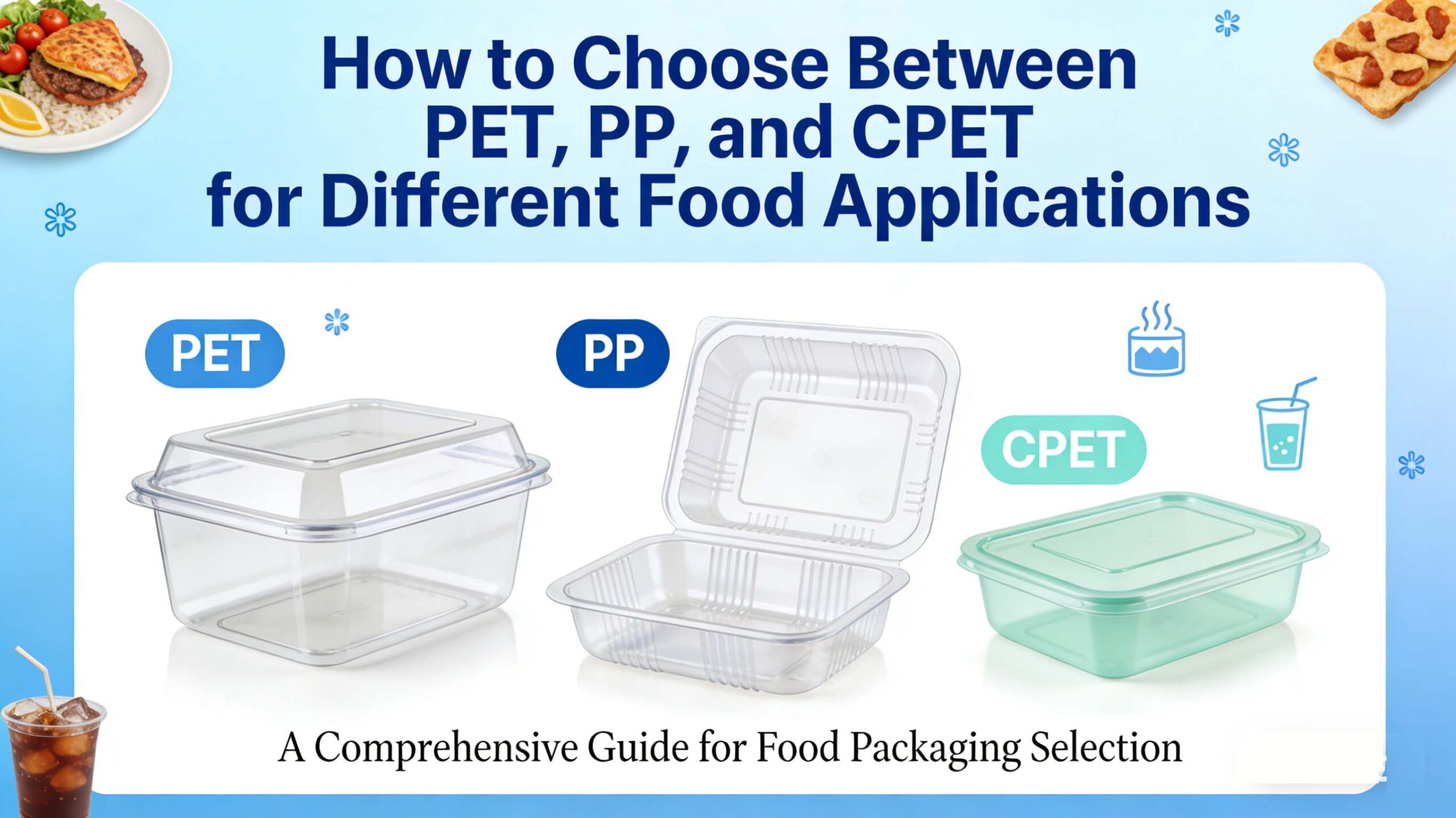 How to Choose Between PET, PP, and CPET for Different Food Applications