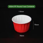Wholesale Disposable PP Two-Color Food Bowl 550ml