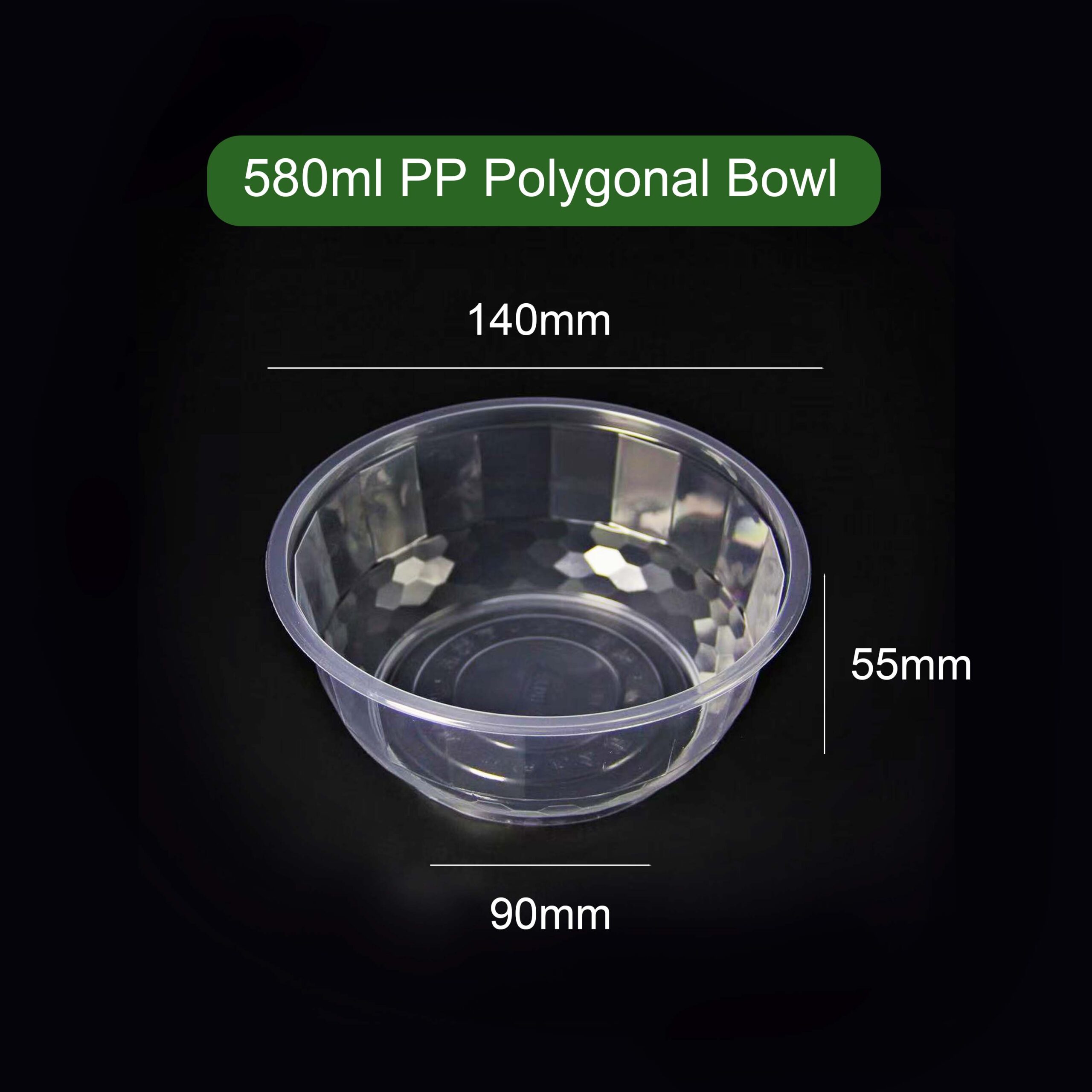 PP polygonal honeycomb bowl-580ml