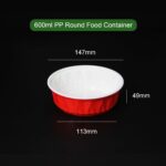 Wholesale 600ml Disposable PP Two-Color Food Bowl | Compact Rice Packaging