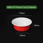 900ml Disposable PP Two-Color Food Bowl | Extra Wide
