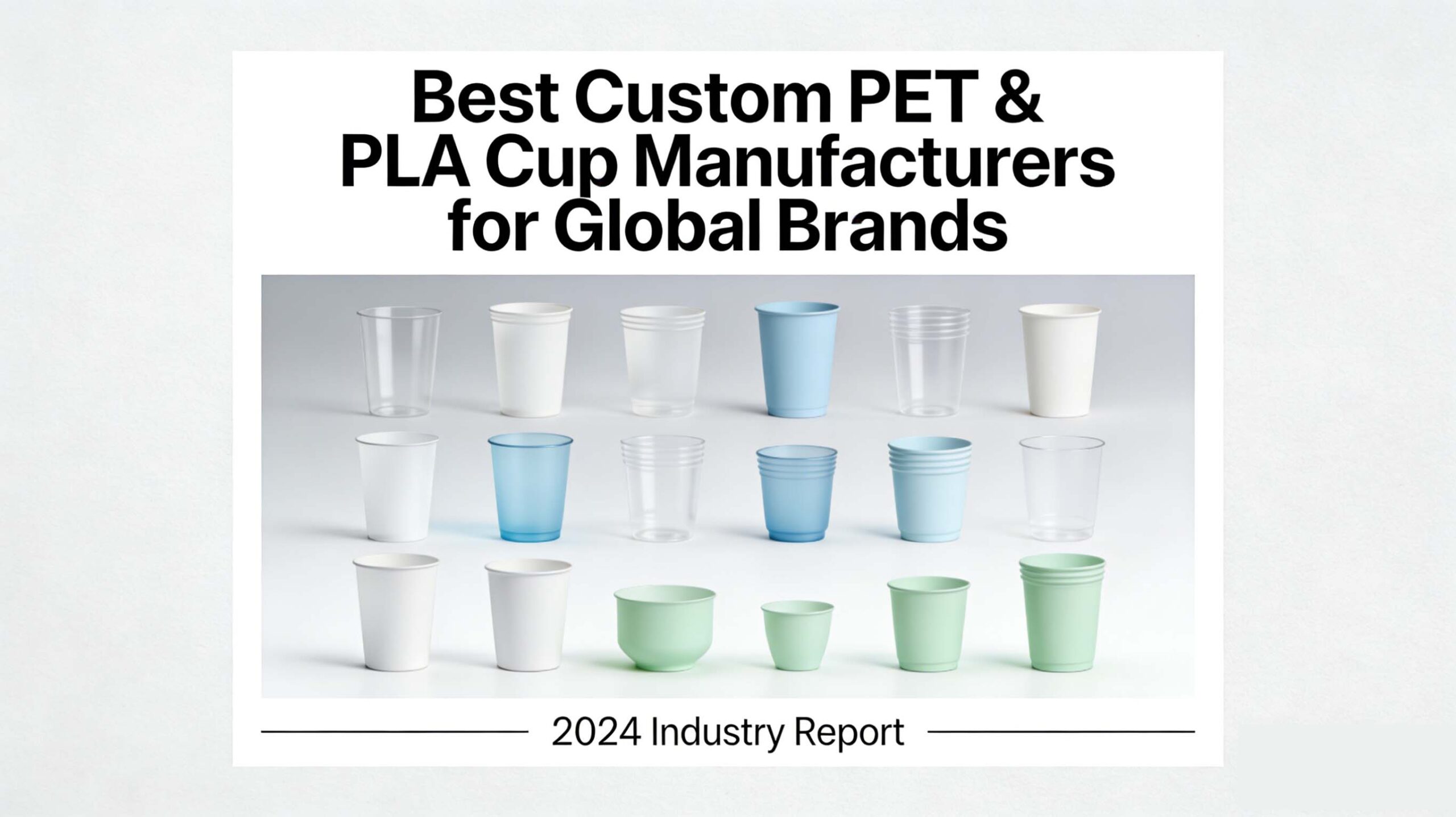 Best Custom PET & PLA Cup Manufacturers for Global Brands