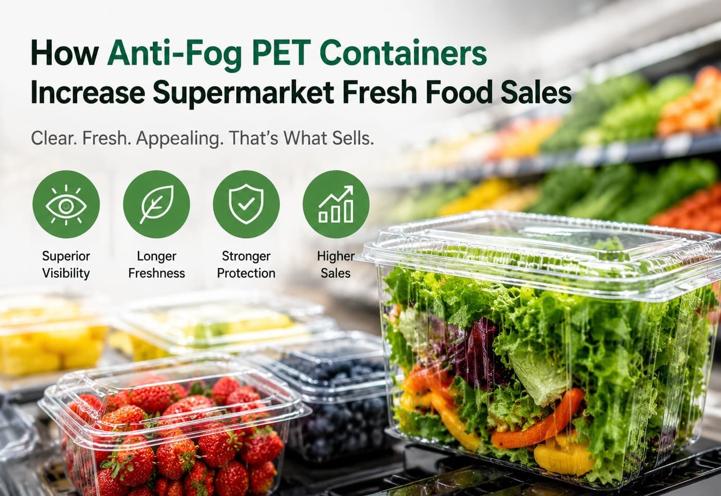 How Anti-Fog PET Containers Increase Supermarket Fresh Food Sales