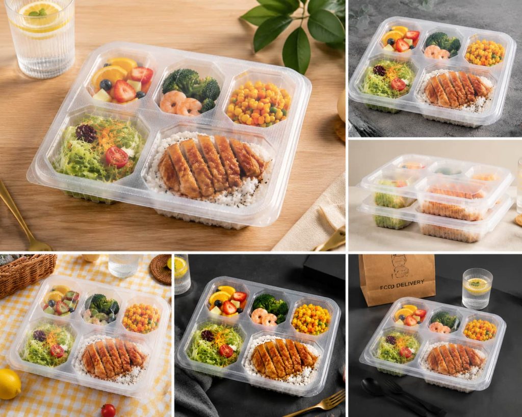 clear plastic lunch tray