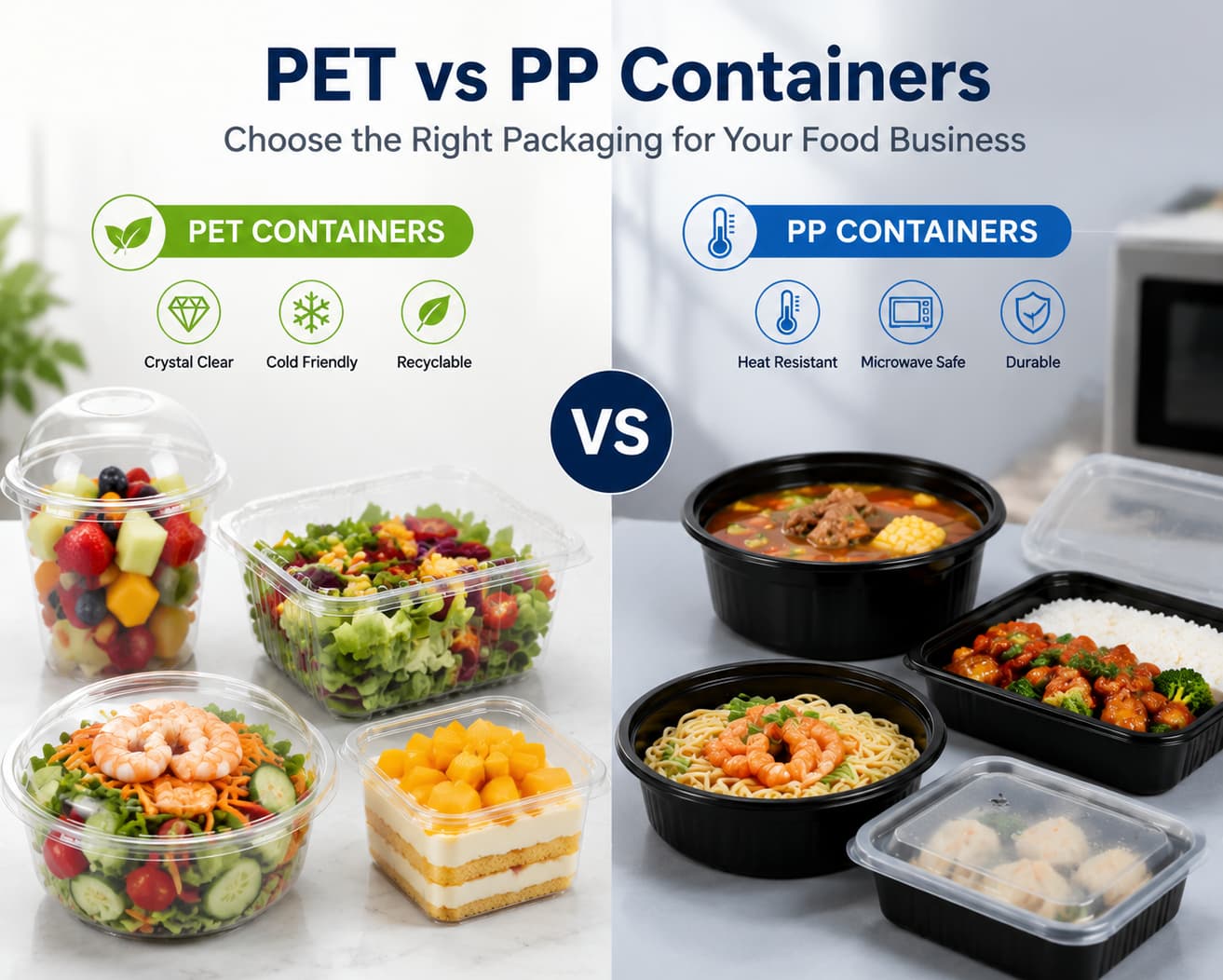 PET vs PP Containers Which Is Better for Your Food Business