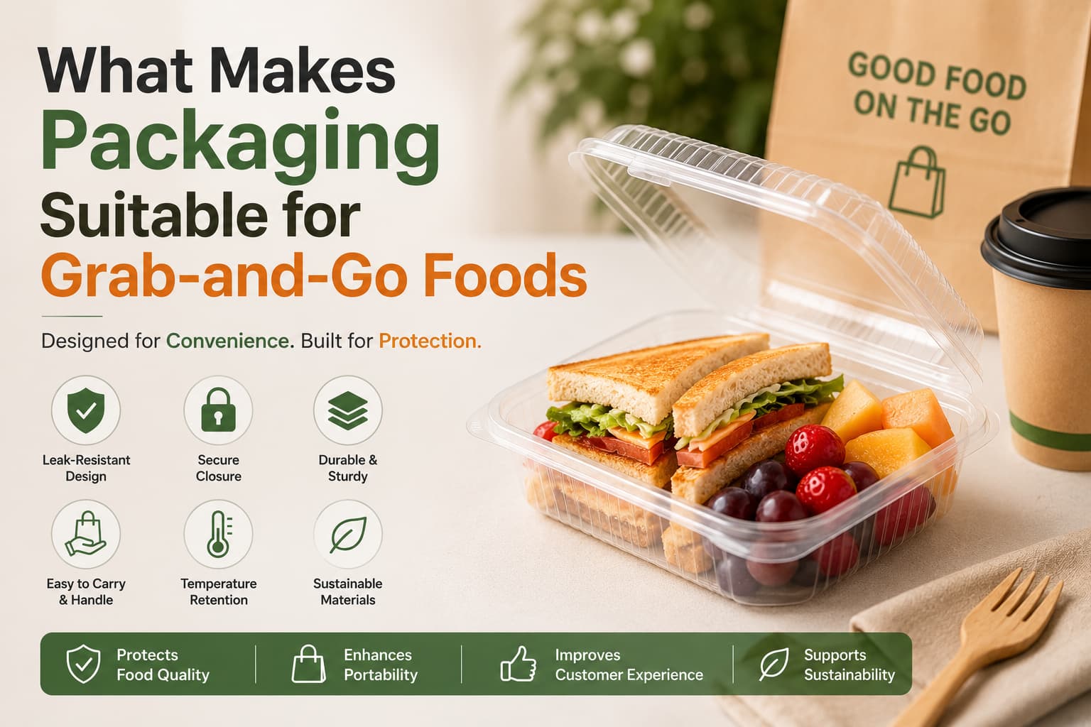 What Makes Packaging Suitable for Grab-and-Go Foods